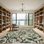 Elegance Sage Cream Botanical Floral Rug