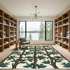 Woven Forest Vine Cream Botanical Rug