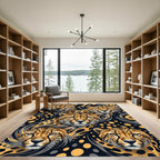 Bold Cheetah Face Swirls And Spots Rug