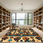 Playful Puppy Southwestern Geometric Earthy Rug