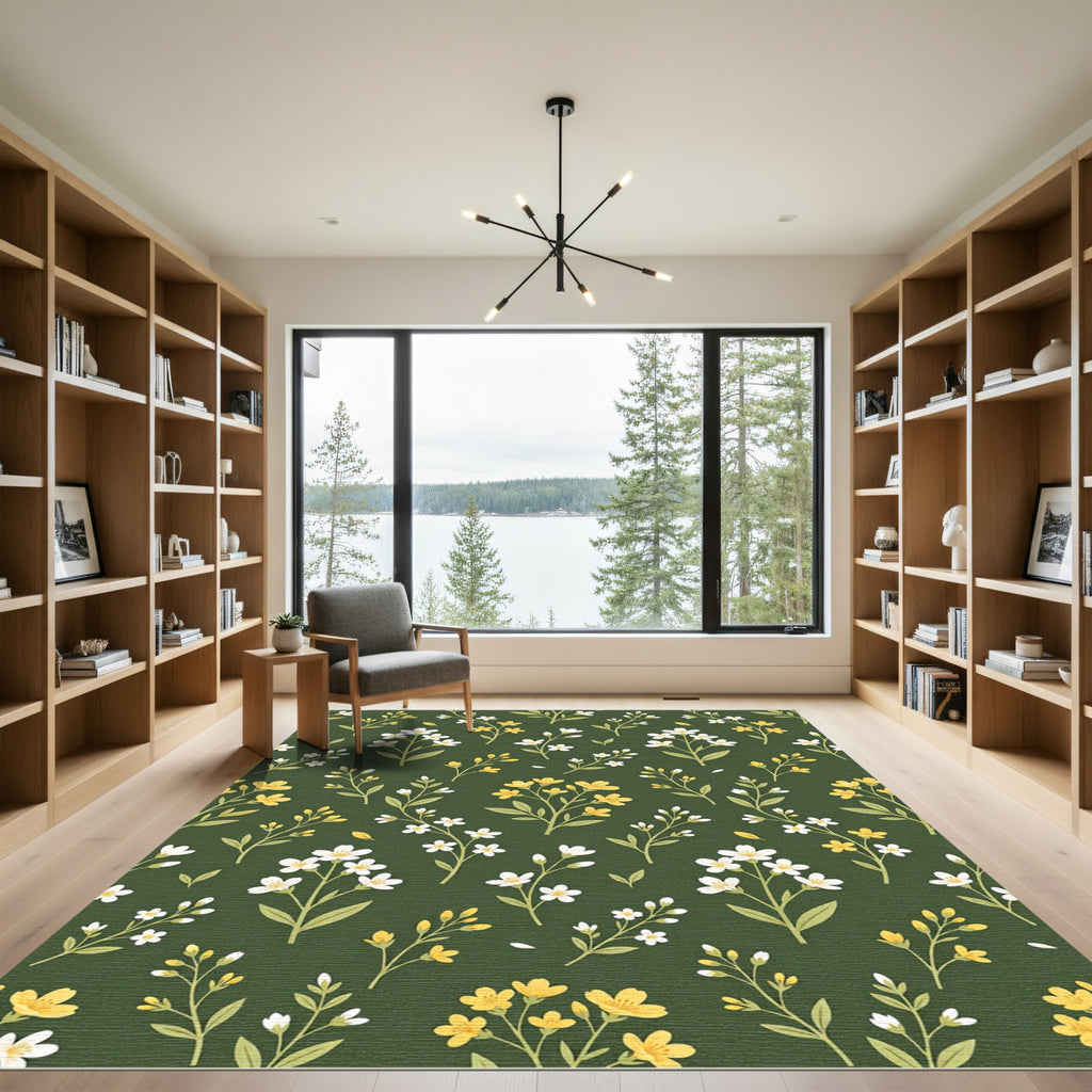 Dark Forest Wildflower Meadow Rug