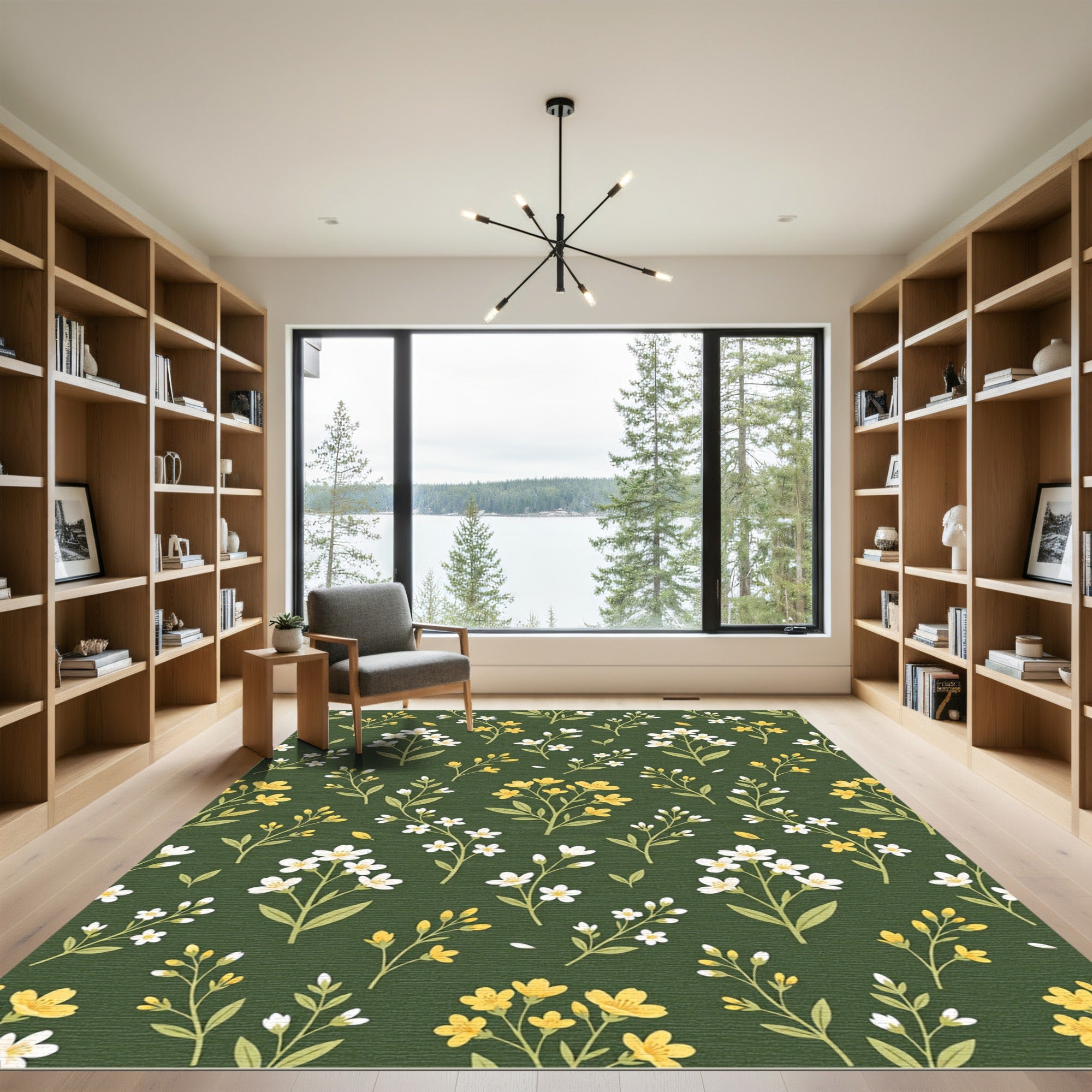 Dark Forest Wildflower Meadow Rug