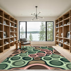 Organic Sage and Muted Earth Bubble Rug