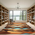 Layered Desert Sunset Landscape Rug