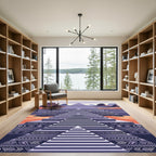 Tribal Stepped Pyramid Southwestern Landscape Rug