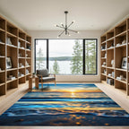 Golden Hour Ocean Waves Rug