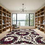 Crimson Cupid Garland Heart Rug