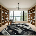Abstract Stone Texture Speckled Rug