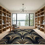 Golden Arched Fireworks Sprays Rug