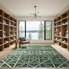 Interlocking Geometric Linework Shade Rug