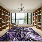 Glistening Amethyst Diamond Facet Rug