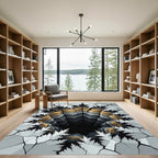 Fractal Abyss Tiered Canyon Rug