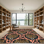 Coral Leopard Spot Assemblage Rug