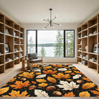 Autumn Harvest Leaves and Acorns Rug