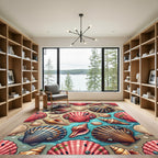 Coastal Seashell Beach Bliss Illustration Rug