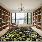 Golden White Honeysuckle Vine Rug