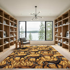 Golden Savanna Antelope Herd Illustration Rug