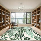 Green Leafy Branch Collection Rug