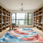 Watercolor Floating Feather Pastel Duo Rug
