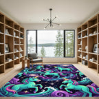 Cosmic Celestial Unicorn Galaxy Wave Art Rug