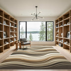 Earthy Tone Abstract Swirl Rug