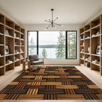 Woven Brown Beige Texture Rectangle Rug
