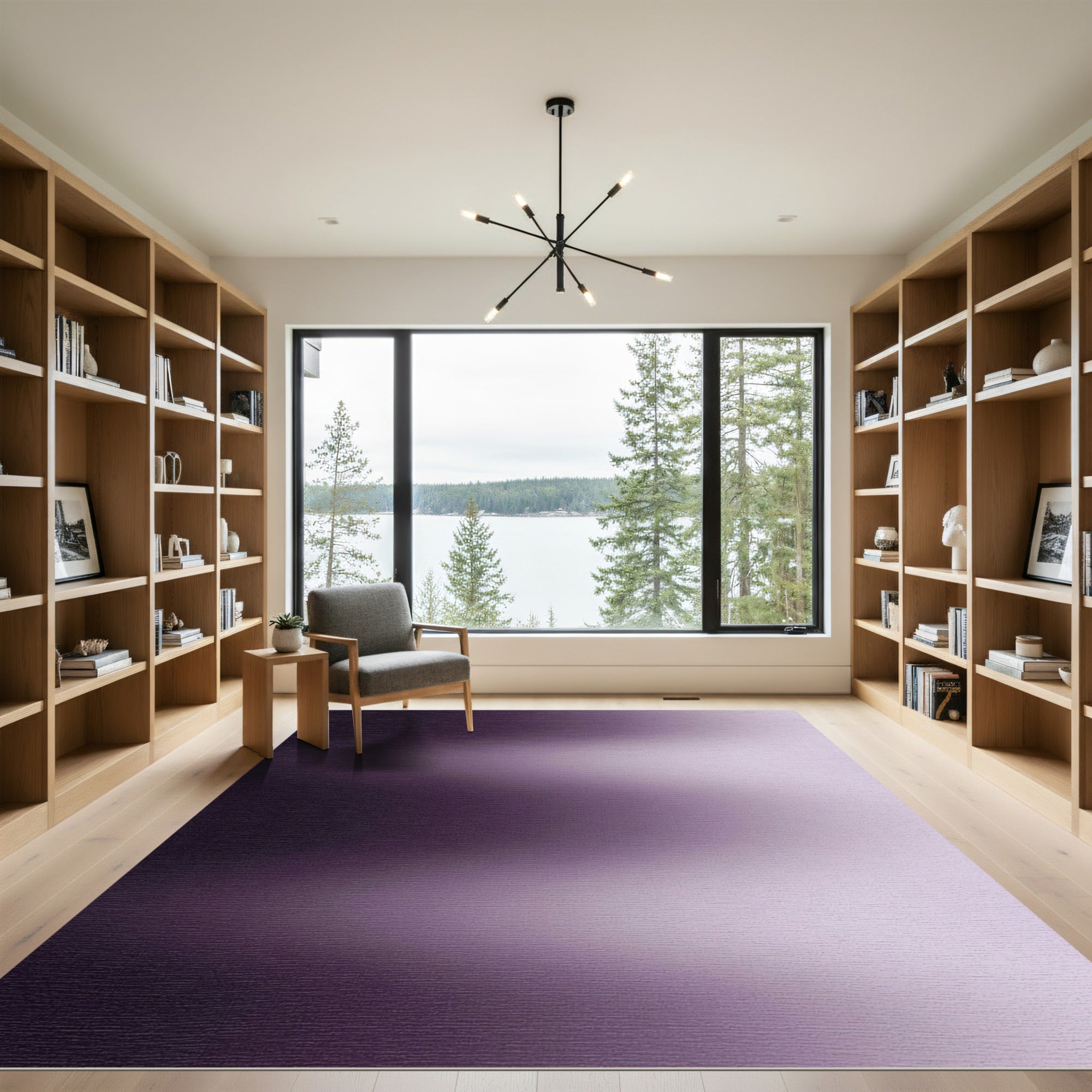 Deep Purple Abstract Gradient Rug