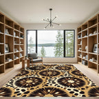 Earthy Bloom Spotted Sunburst Rug