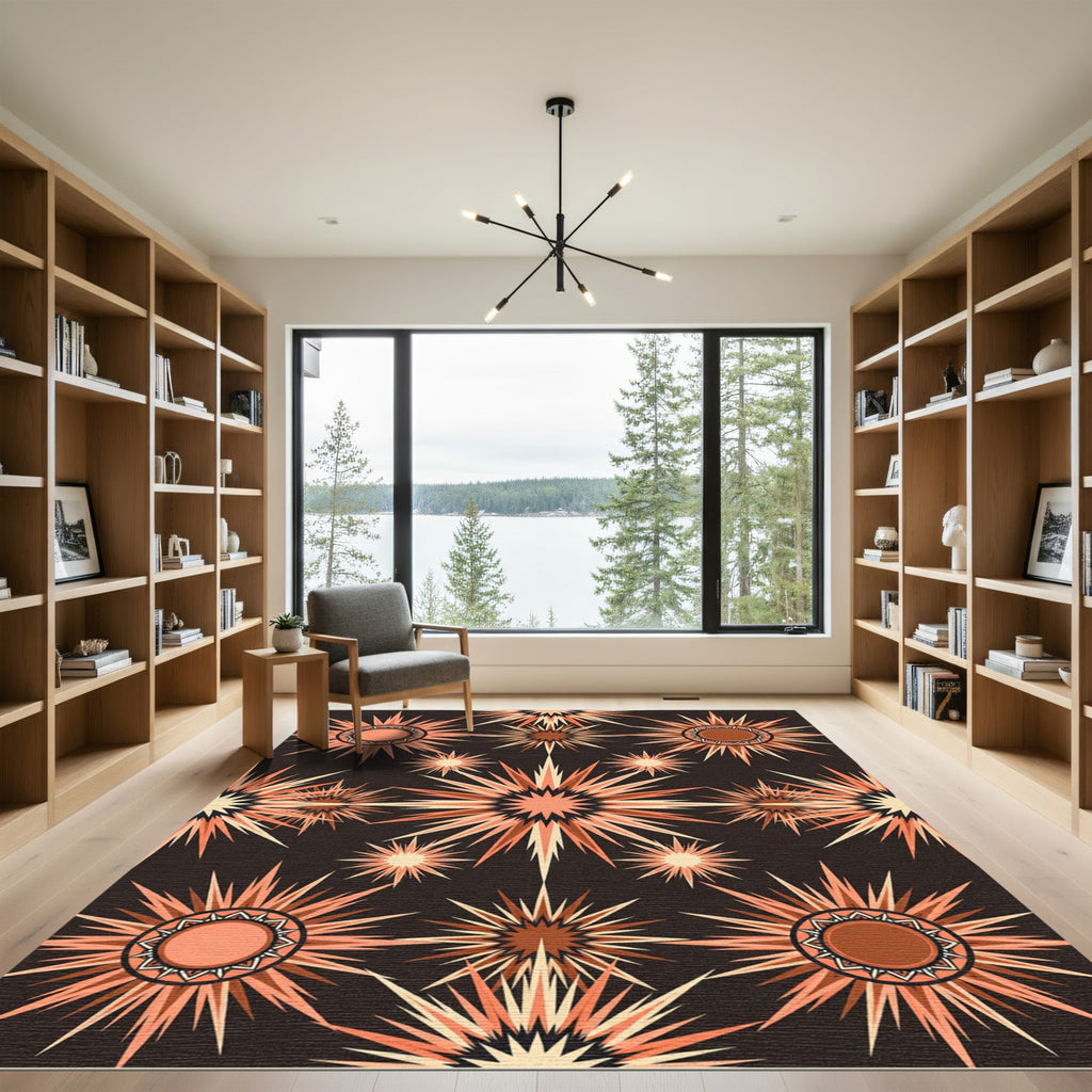 Earthy Starburst Medallion Rug