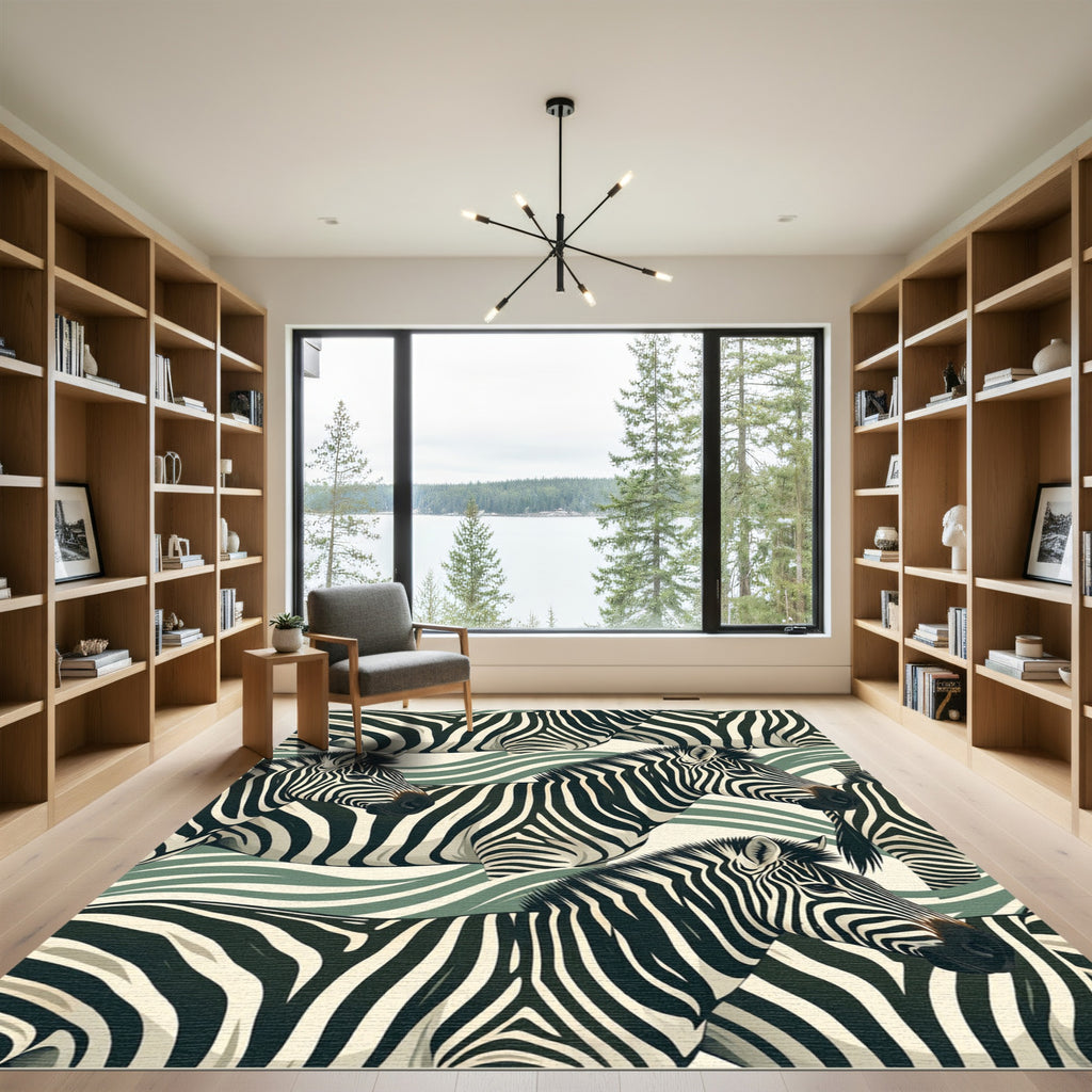 Bold Zebra Stripes Repeating Imagery Rug