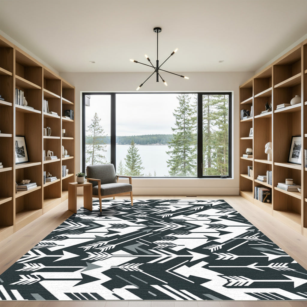 Graphic Tribal Arrow Collage Rug