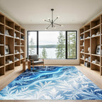 Arctic Winter Snowflake Swirl Rug