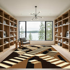 Escher Inspired Geometric Staircase Area Rug