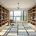 Modern Rectangular Blocks Composition Rug
