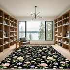 Delicate Pastel Roses Floral Bouquet Rug