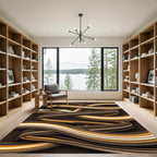 Earthy Toned Ribbon Swirl Rug