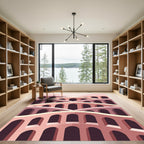 Pink Arches Layered Architectural Landscape Rug