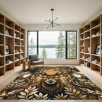 Majestic Antler Stag Earthy Woodland Rug
