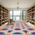 Pastel Rainbow Arches Pattern Rug