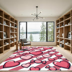 Pink Sweet Hearts Candy Background Rug