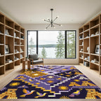 Terracotta Sun Bird Aztec Stairway Rug