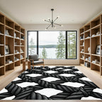 Charcoal Braided Diamond Net Rug