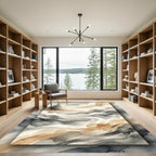 Ethereal Watercolor Swirls Mountain Mist Rug