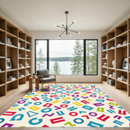 Colorful Geometric Abstract Shapes Rug