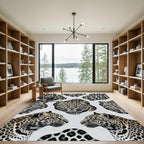 Leopard Head Spotted Animal Creature Rug