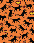 Black Cats And Pumpkins Halloween Rug