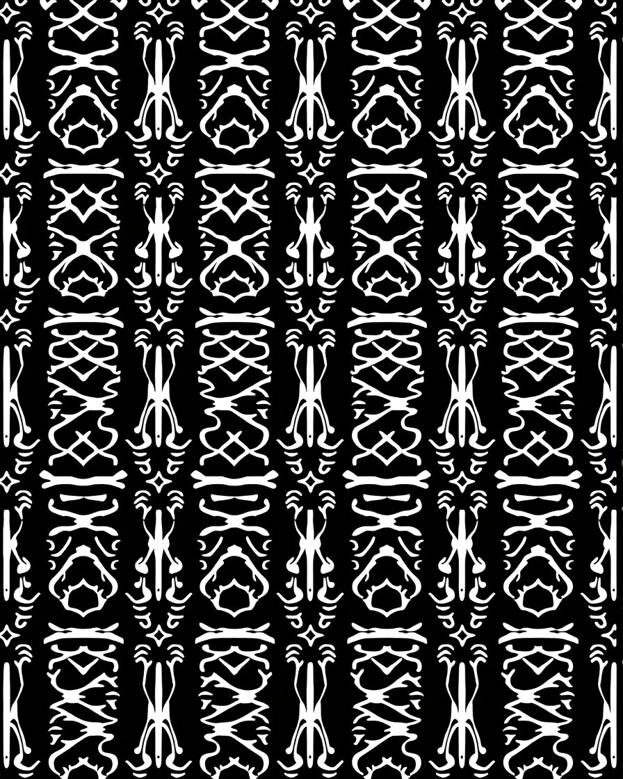 Classic White Tribal Geometric Rug