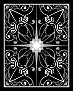 Bold White Starburst Symmetry Rug