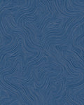 Deep Blue Swirling Topography Rug