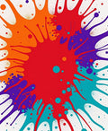Vibrant Splatter Paint Burst Rug